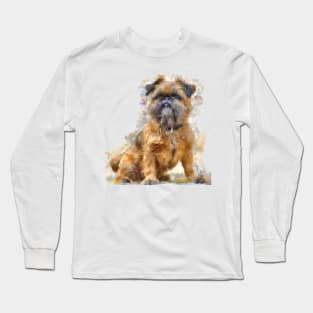 Brussels Griffon Watercolor - Dog Lovers Long Sleeve T-Shirt